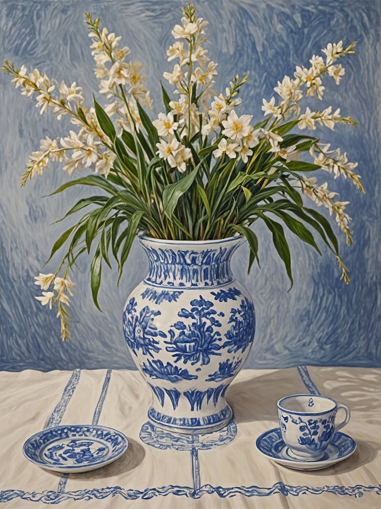 Vase Bleu et Blanc