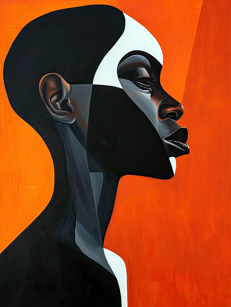 African Woman Boho Art; The Tribal Melody