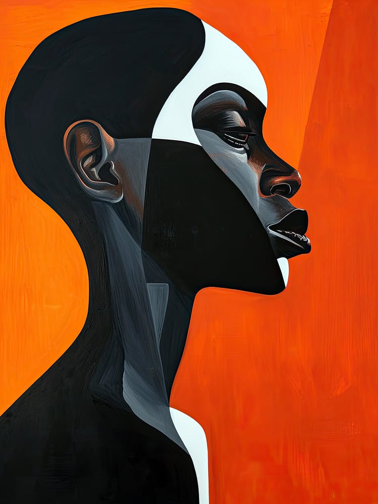 African Woman Boho Art; The Tribal Melody