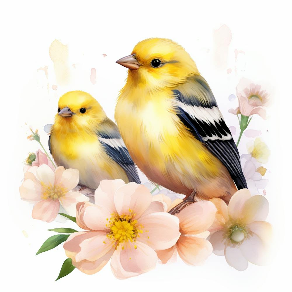Yellow Finches American Goldfinch Mother's Day