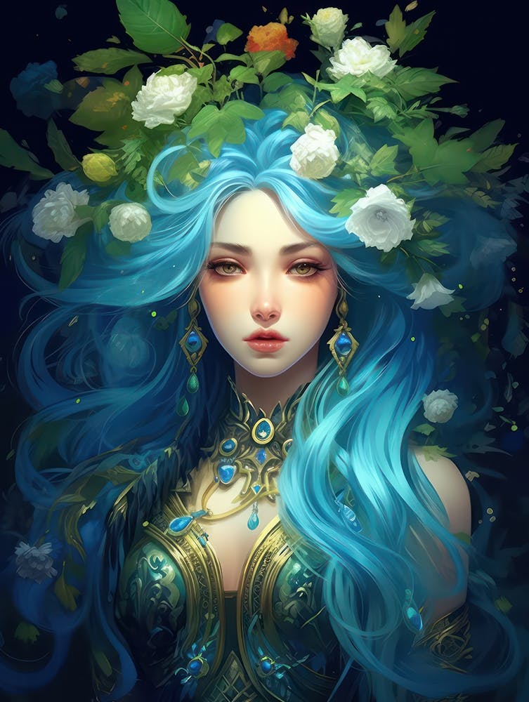Blue Haired Girl 1