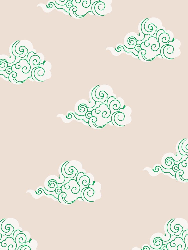 Cloud Pattern Neutral & Green