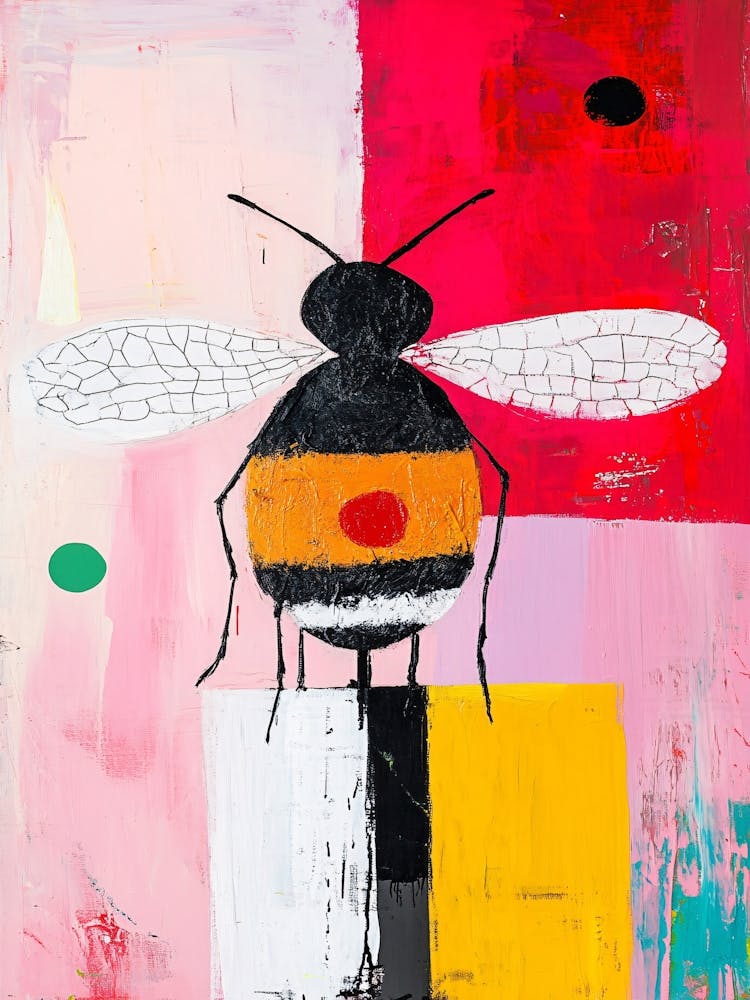 Bee Abstract Oil Painting