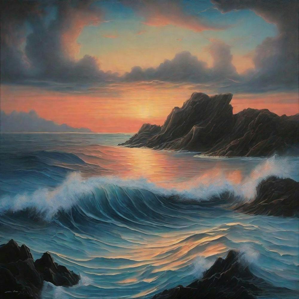 Sunset Over The Ocean
