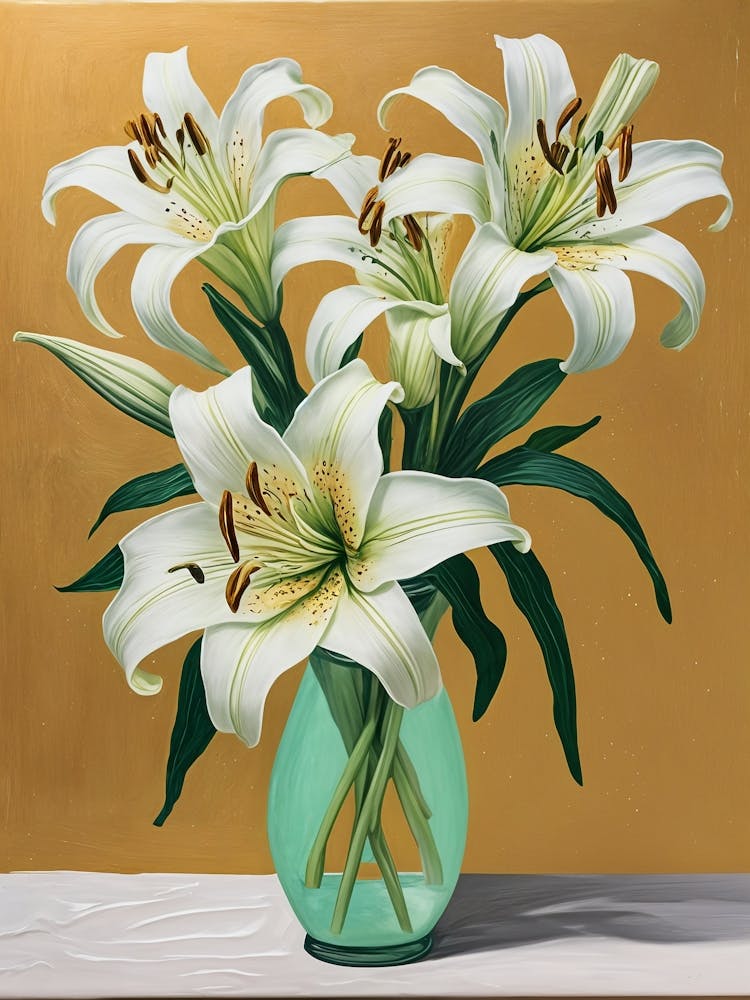 White Lilies In A Vase no2