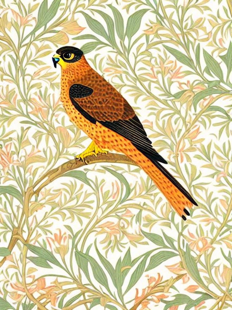 Falcon 2 William Morris Style Bird