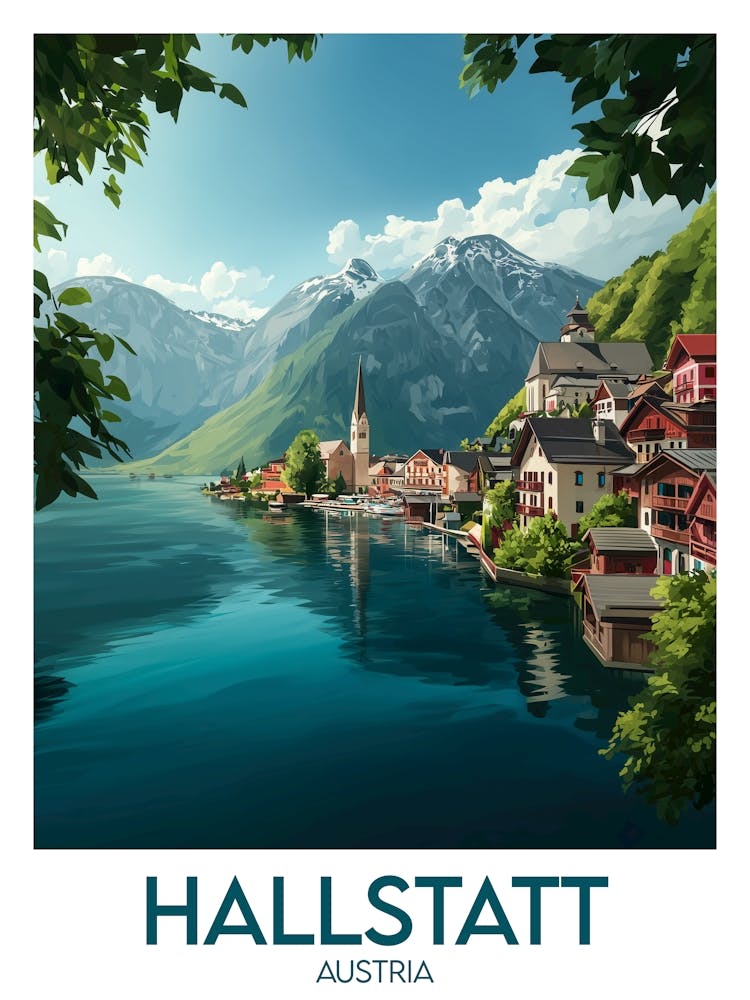 Affiche de voyage Hallstatt