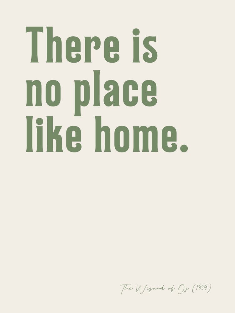 No Place Like Home