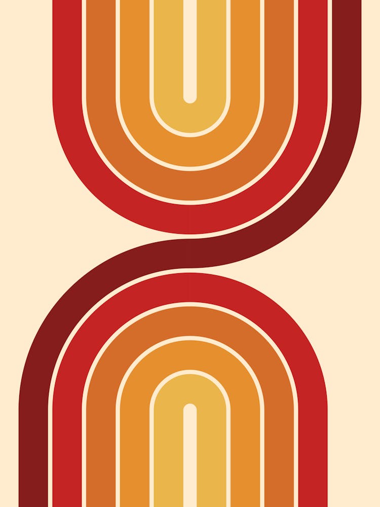 Midcentury Modern Retro Vintage Arch Abstract Retro Theme 01