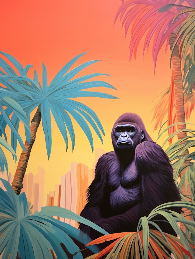Gorilla 3 Tropical Animal Portrait