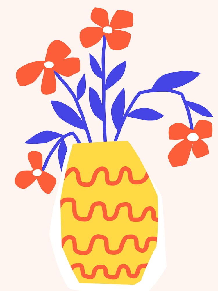 Colorful Flower Vase Print 8