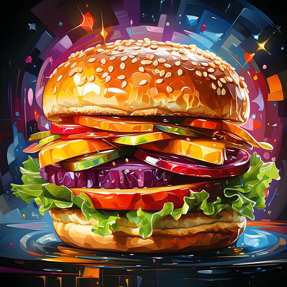 Modernes Fest Burger-Kunst