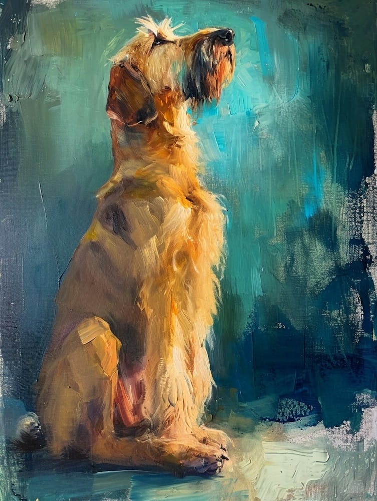 Irish Wolfhound Acrylic Painting 6