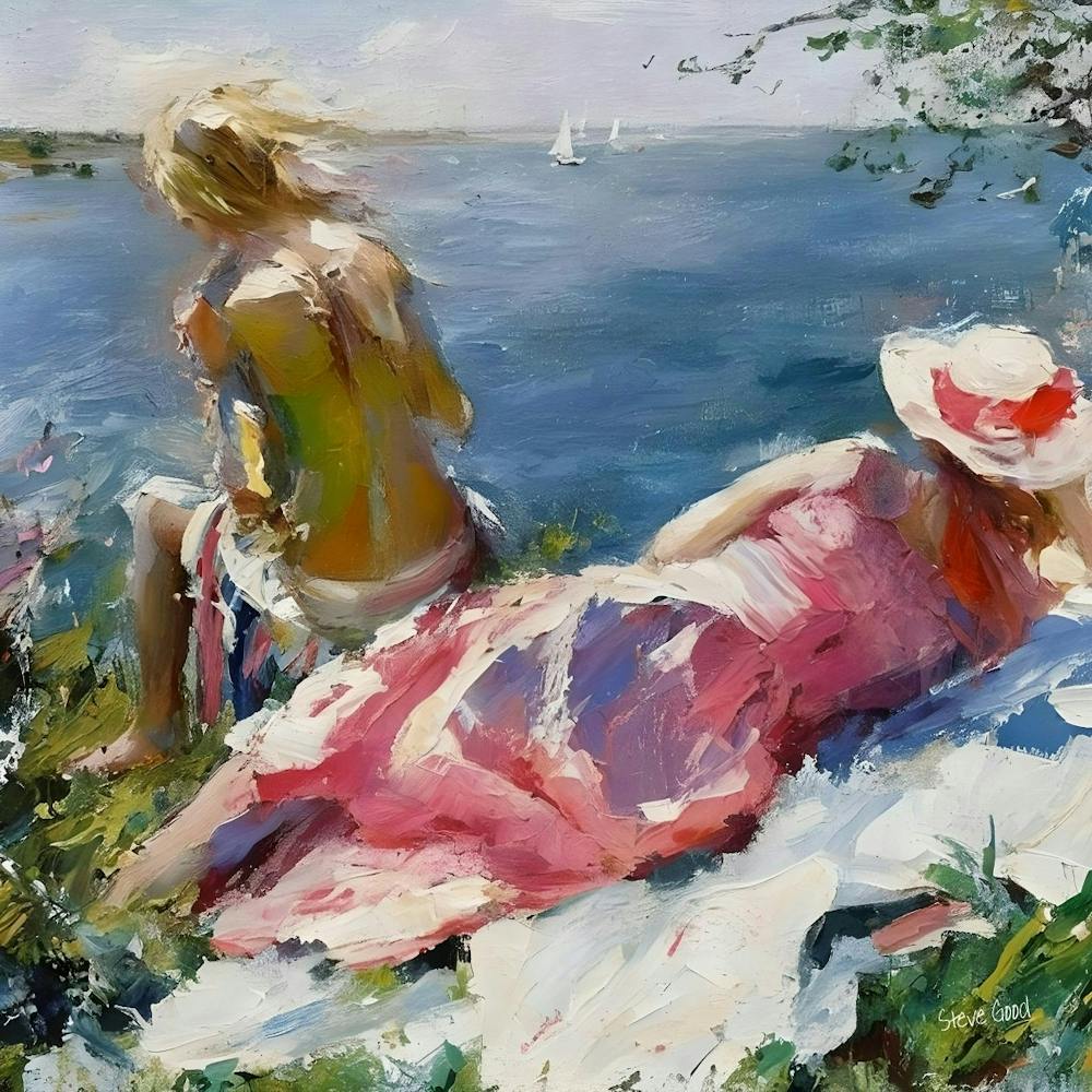 Watching Sailboats Red Hot