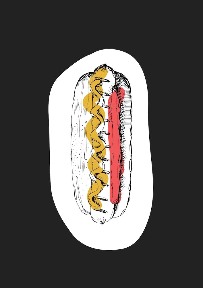 Kitchen Pop Hot Dog Off Black