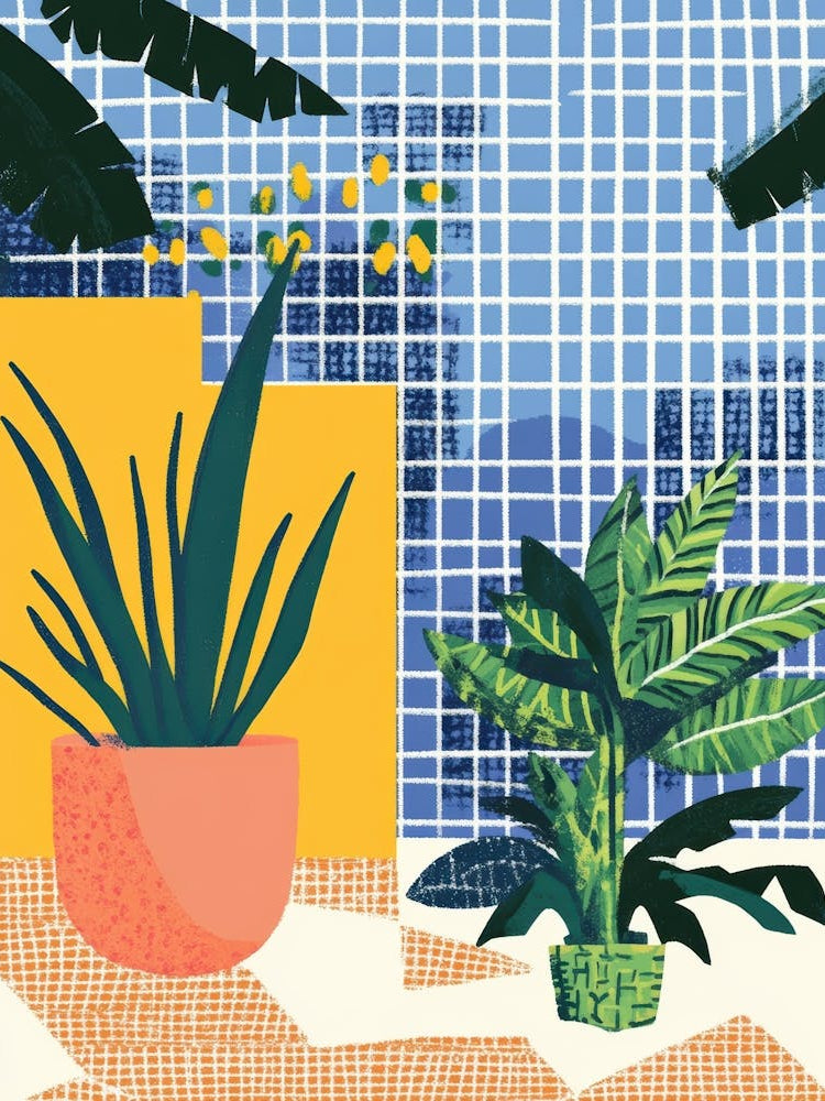 Illustration Of A Tropical Garden 1