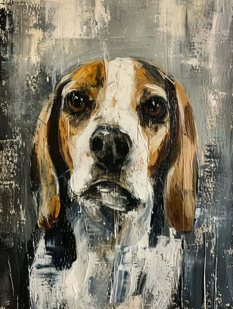 Beagle Acrylic Painting 20