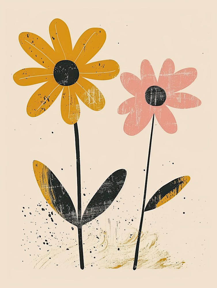 Daisy Print Boho Minimalist Style