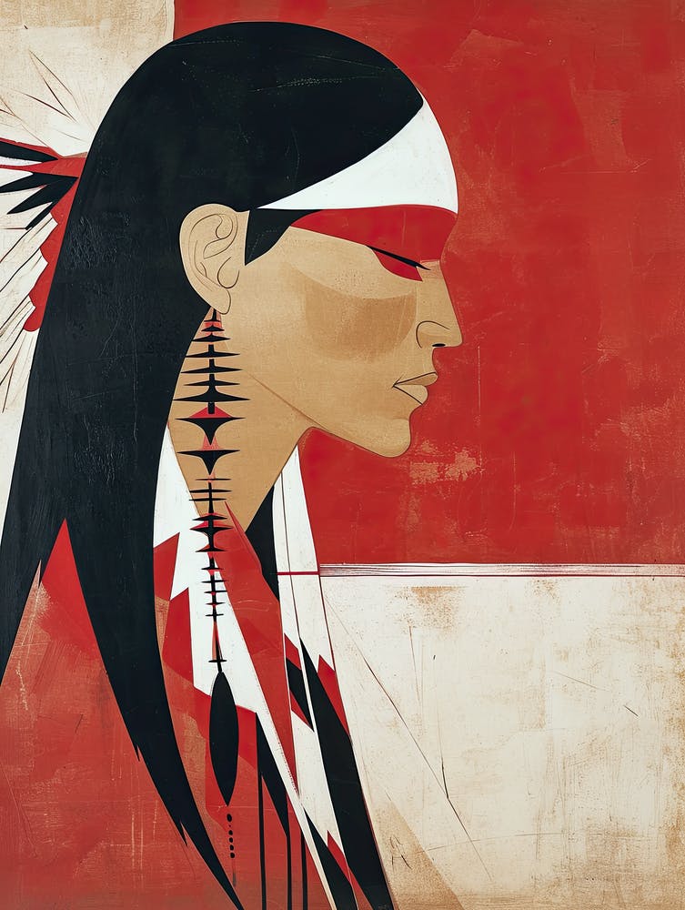Peoria Peace In Abstract Art ! Native American Art