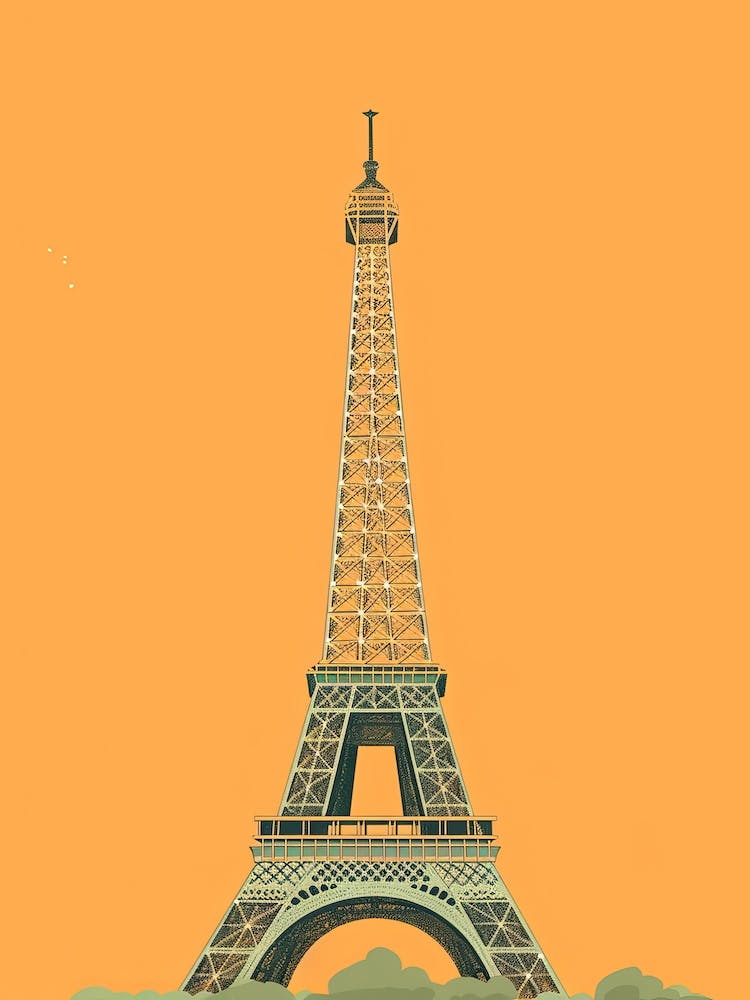 The Eiffel Tower Paris Travel Illustration 4