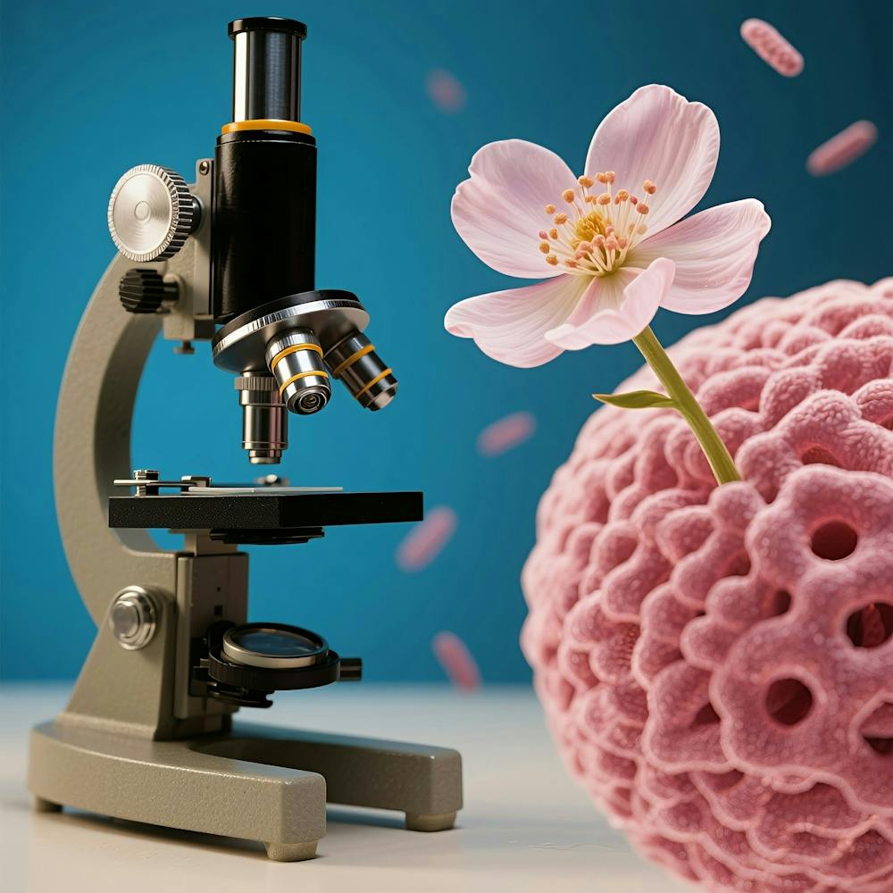 Microscope And Flower 1