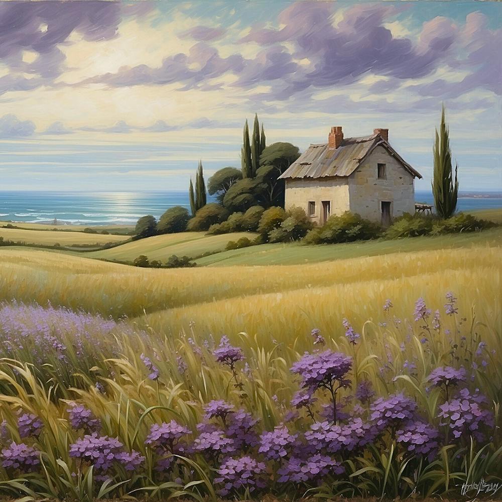 House In Lavender Field