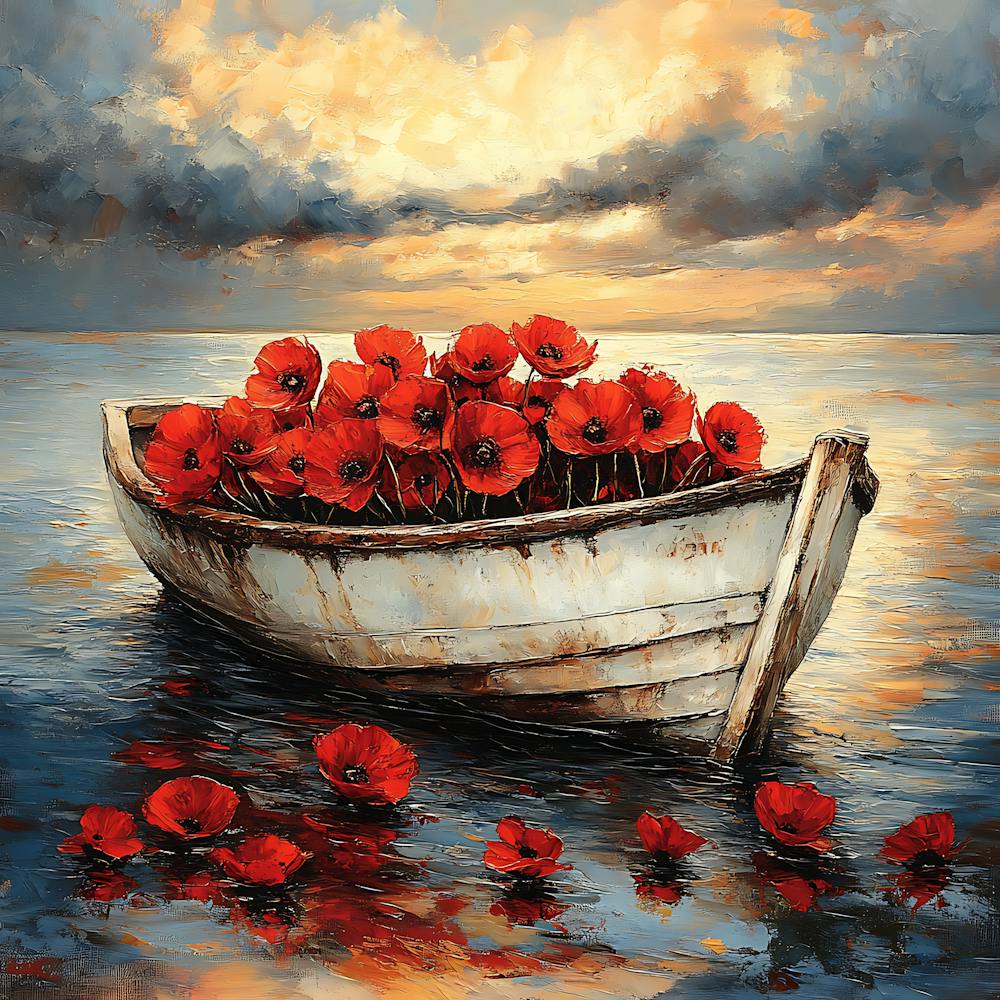 Poppies In A Boat