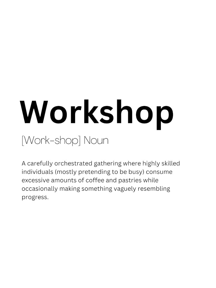 Workshop Definition Meaning