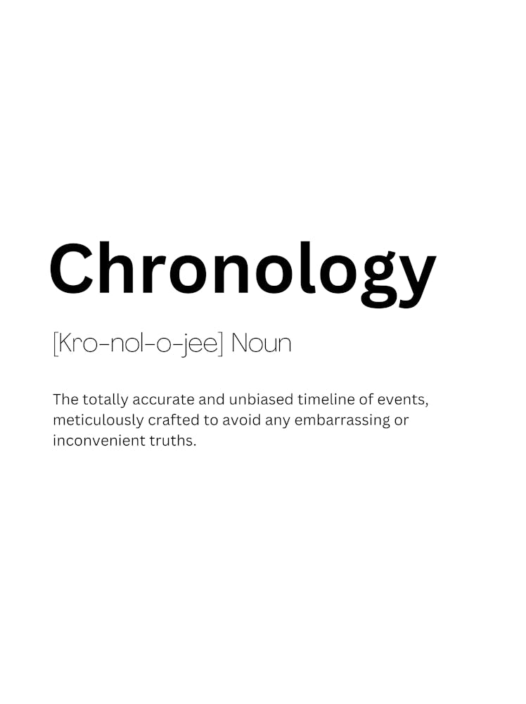 Chronology Definition Meaning