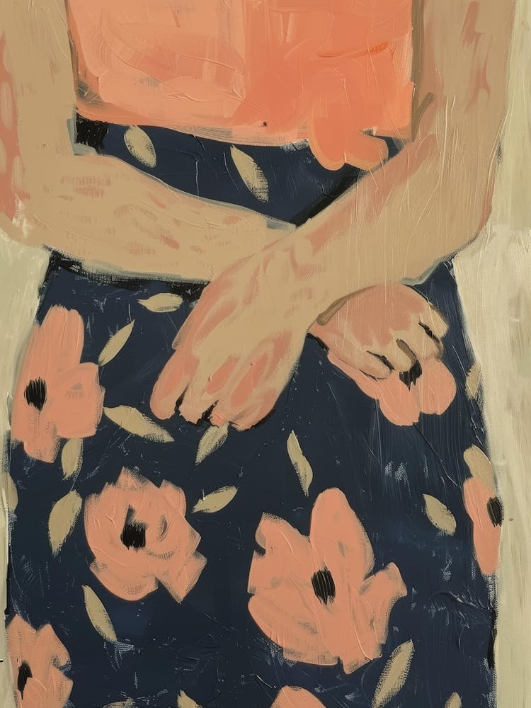 Woman In A Floral Dress 1