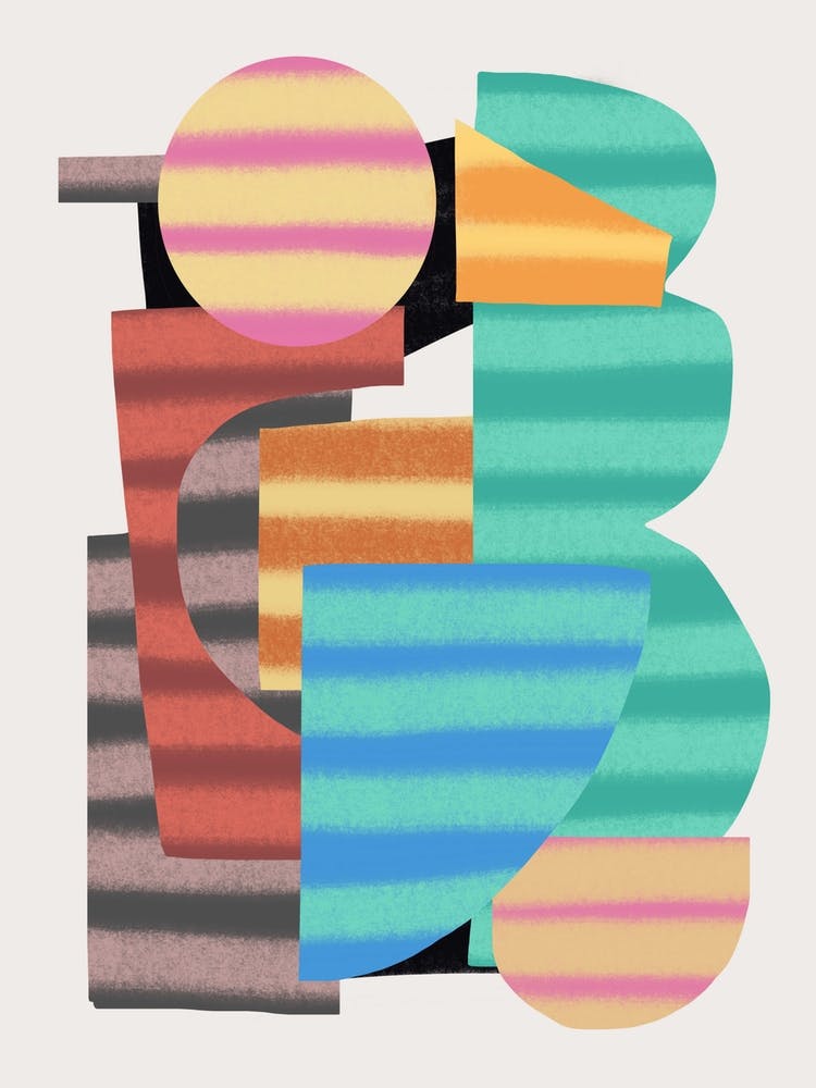 Abstract Stripe Minimal Collage 22