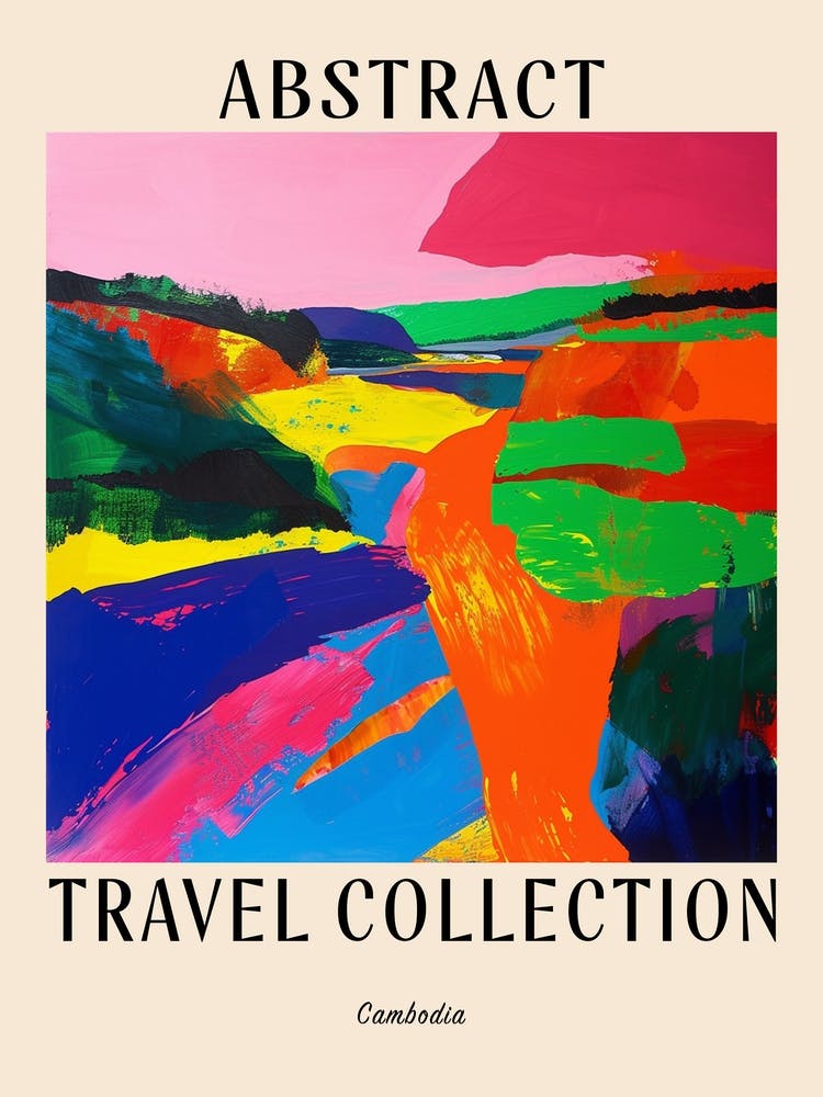 Abstract Travel Collection Poster Cambodia 1