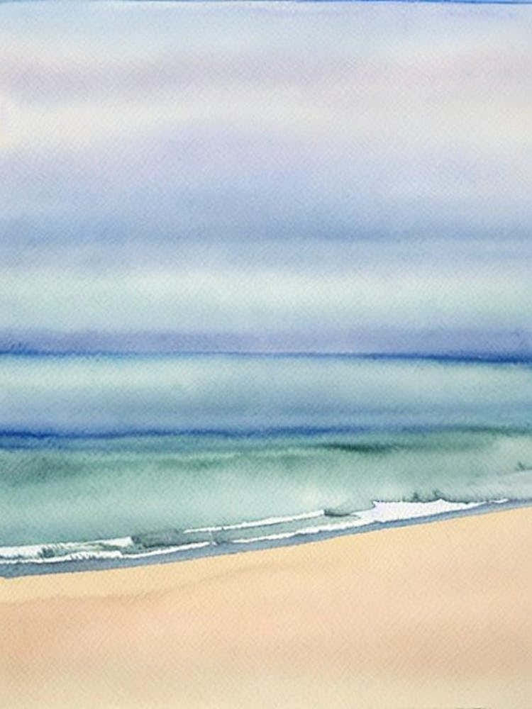 Barafundle Bay Beach 2, Pembrokeshire, Wales Watercolour