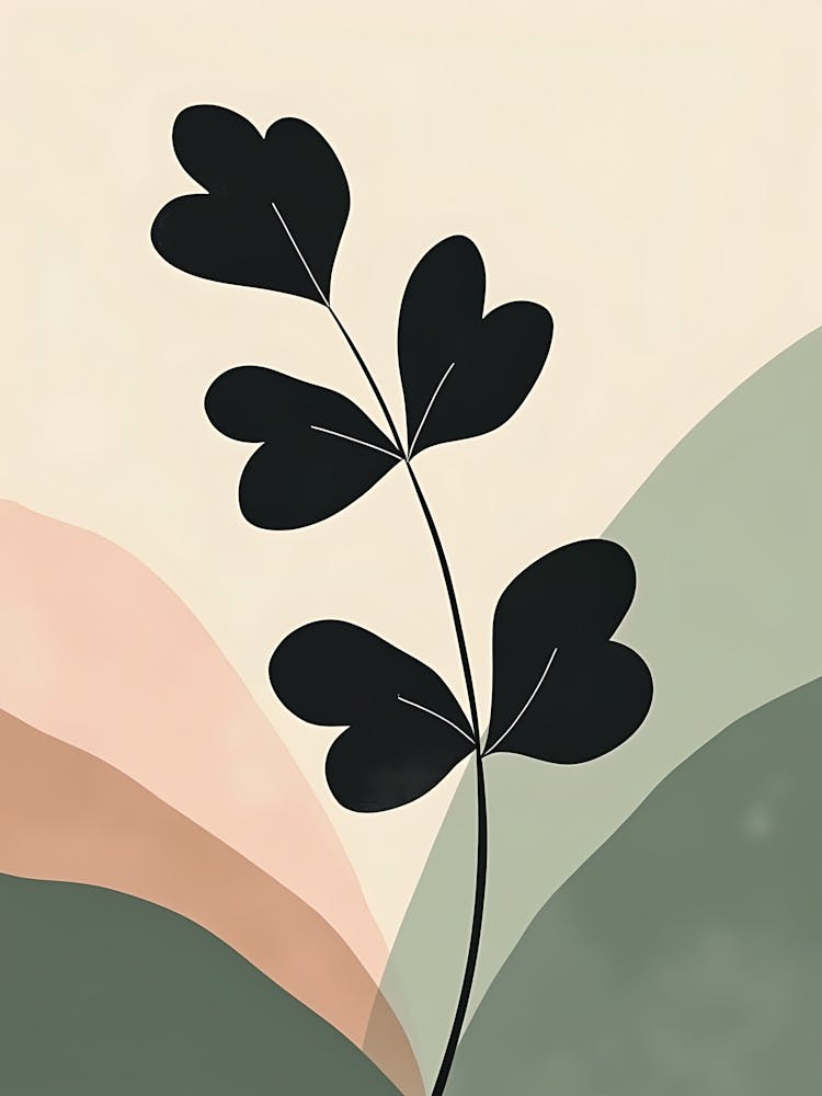 Layered Botanical Forms in Desert-Inspired Palette