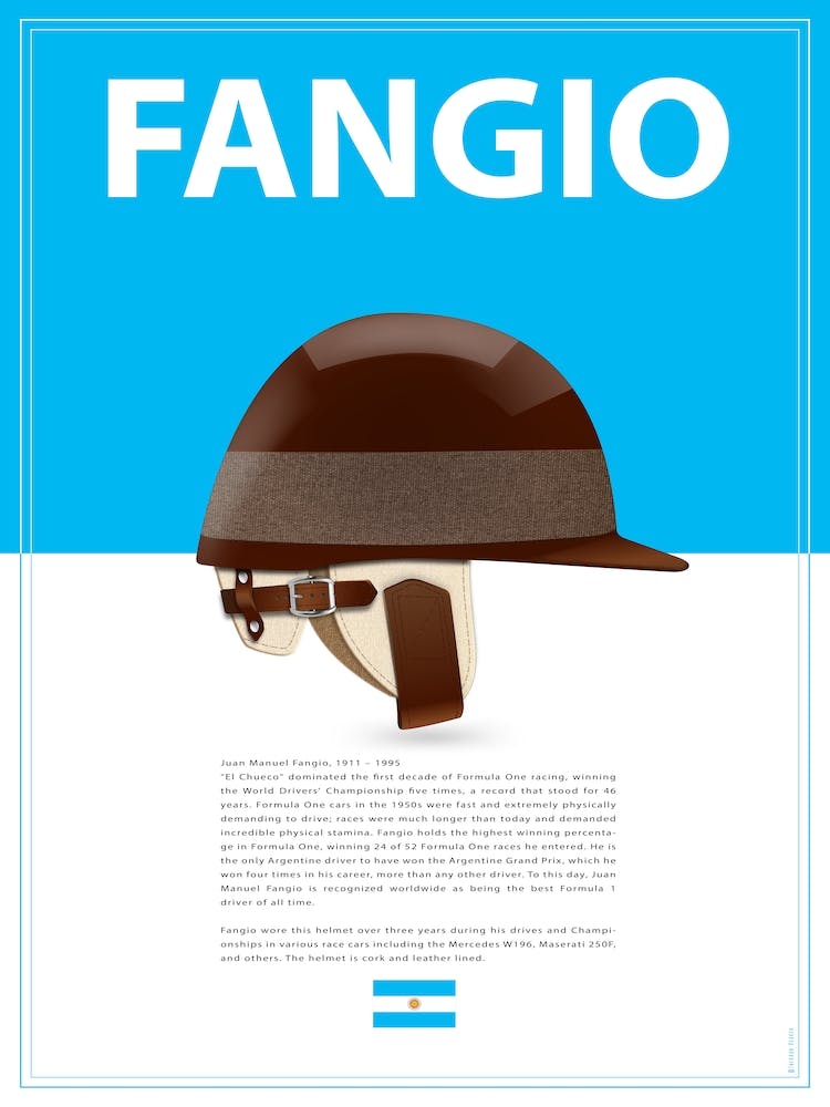 Juan Manuel Fangio Helmet