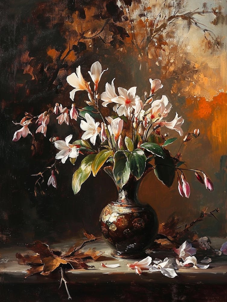 Baroque Floral Still Life Cyclamen 3