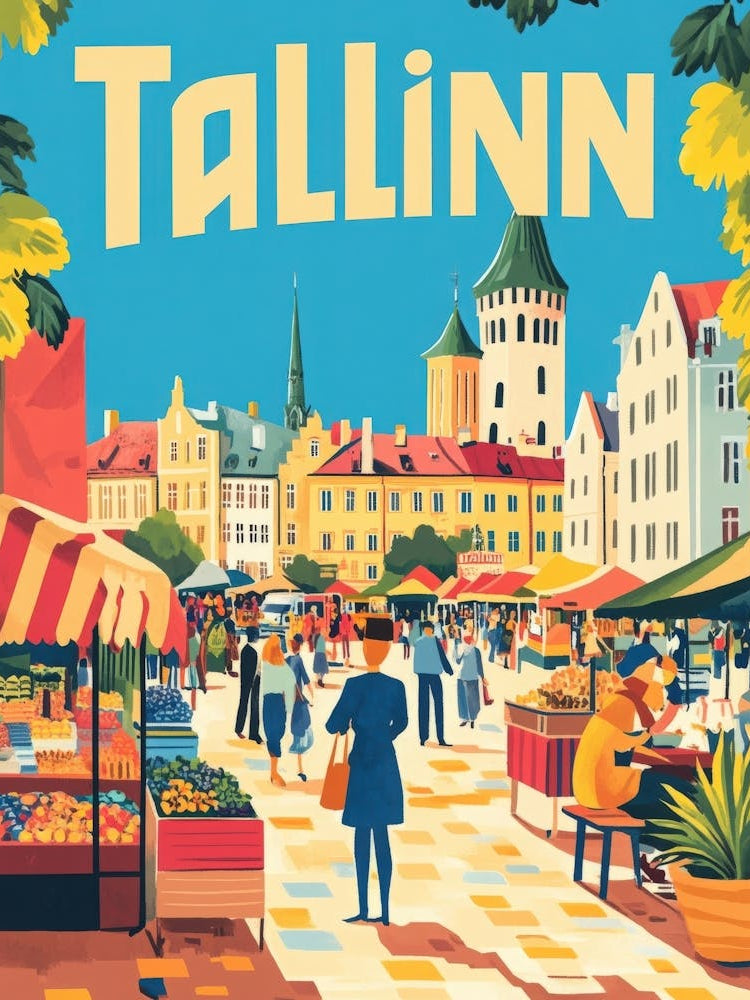 Aihrgdesign A 1970s Inspired Travel Poster For Tallinn 2