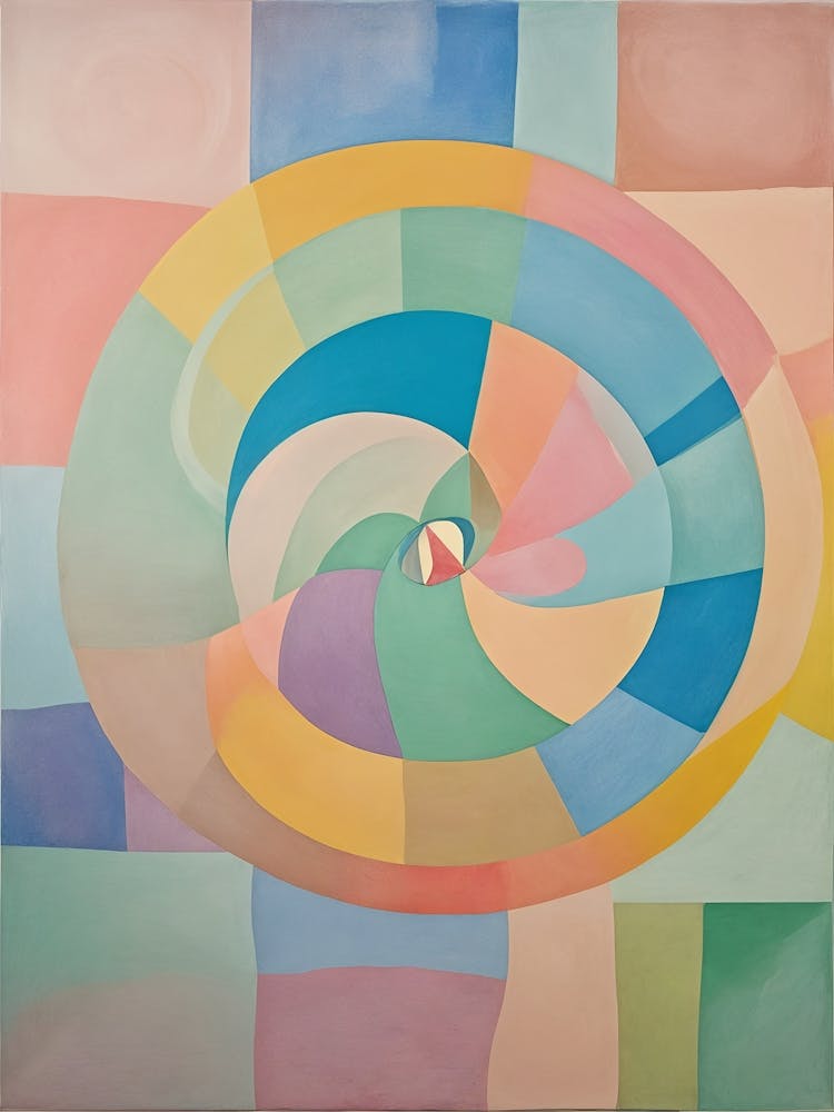 Spiral Pastel Rainbow no1