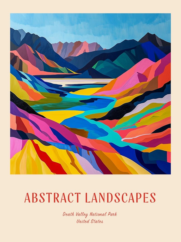 Colourful Abstract Death Valley National Park Usa 1 Poster