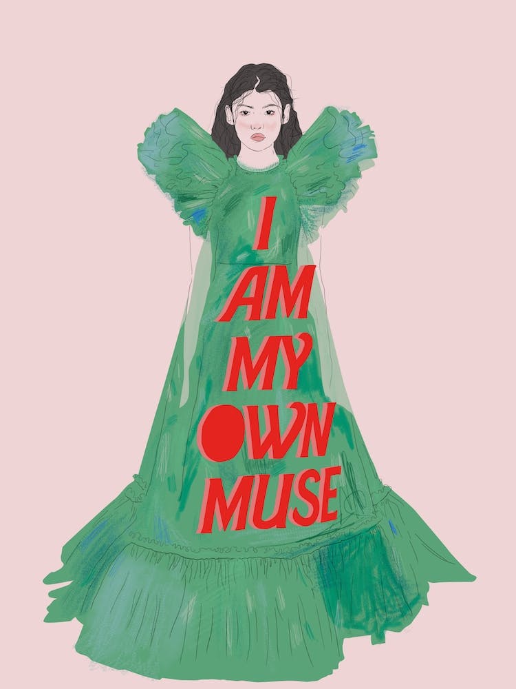 I Am My Own Muse Fashion Illustration