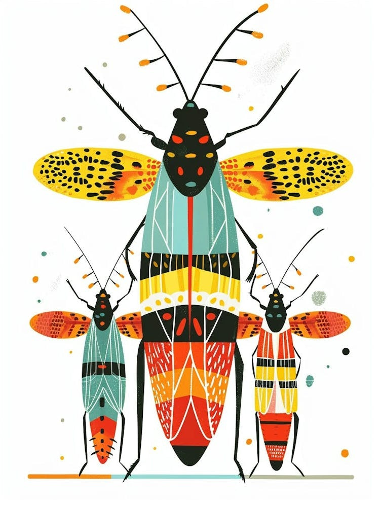 Colourful Insect Illustration Aphid 1
