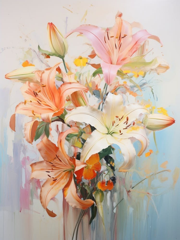 Abstract Flower Painting Lily 1