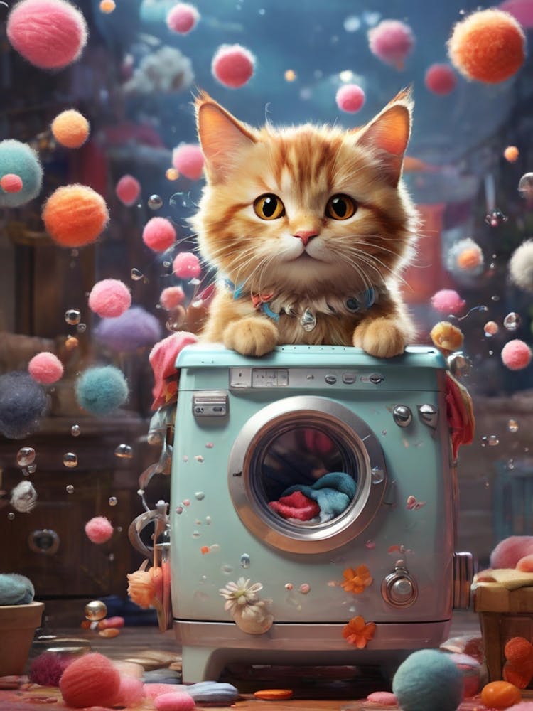 Cat In A Washing Machine 7