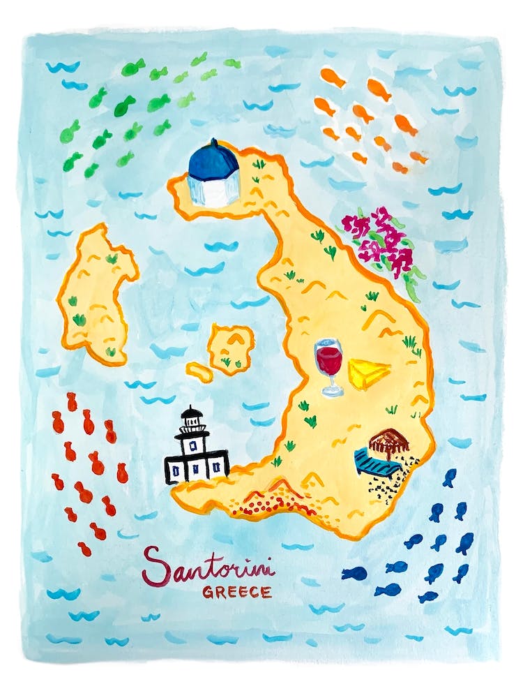 Santorini Map