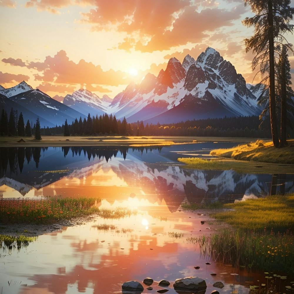 Sunset In The Mountains 3