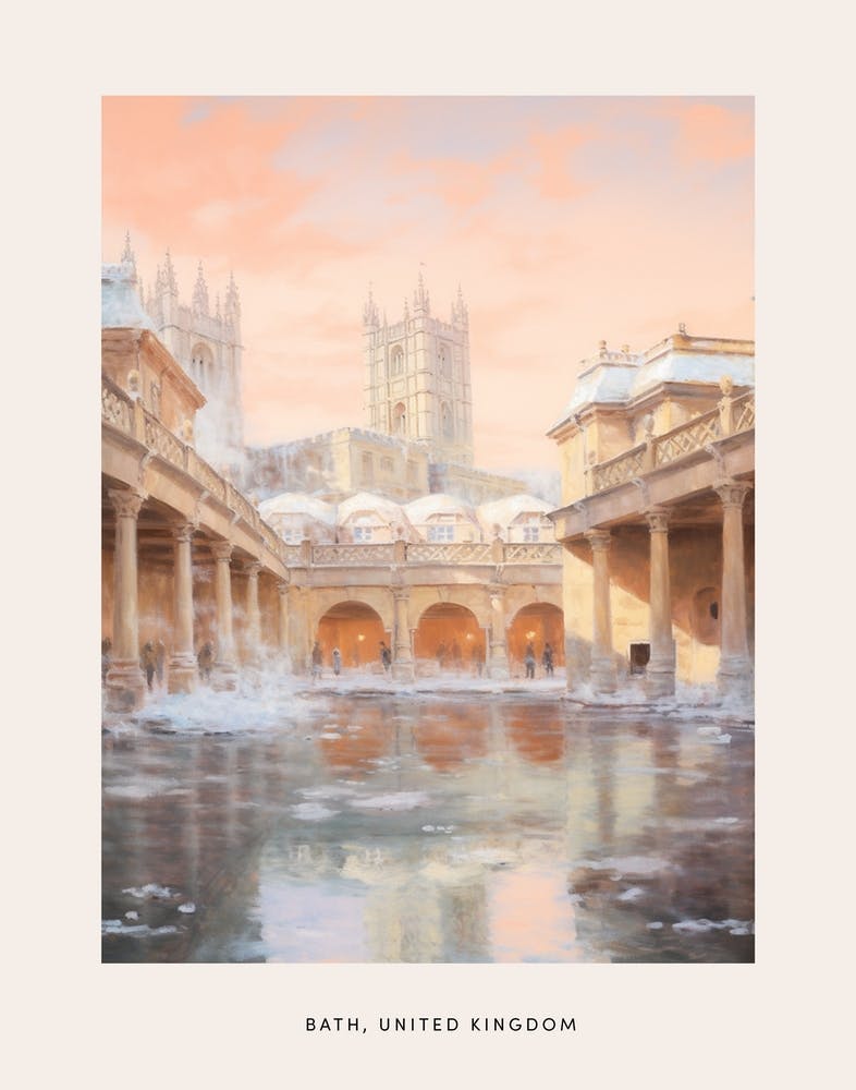 Dreamy Winter Painting Poster Bath United Kingdom 2