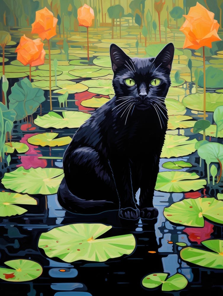 Cat In Water 3