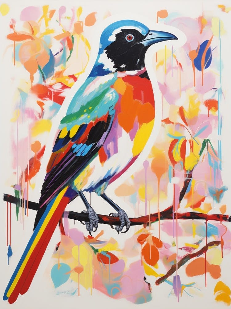 Colourful Bird Painting Magpie 2