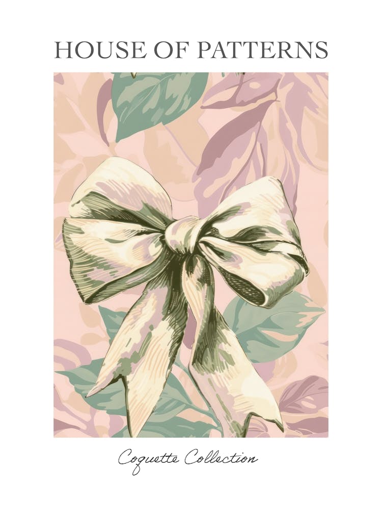 Coquette In Sage 2 Pattern Poster