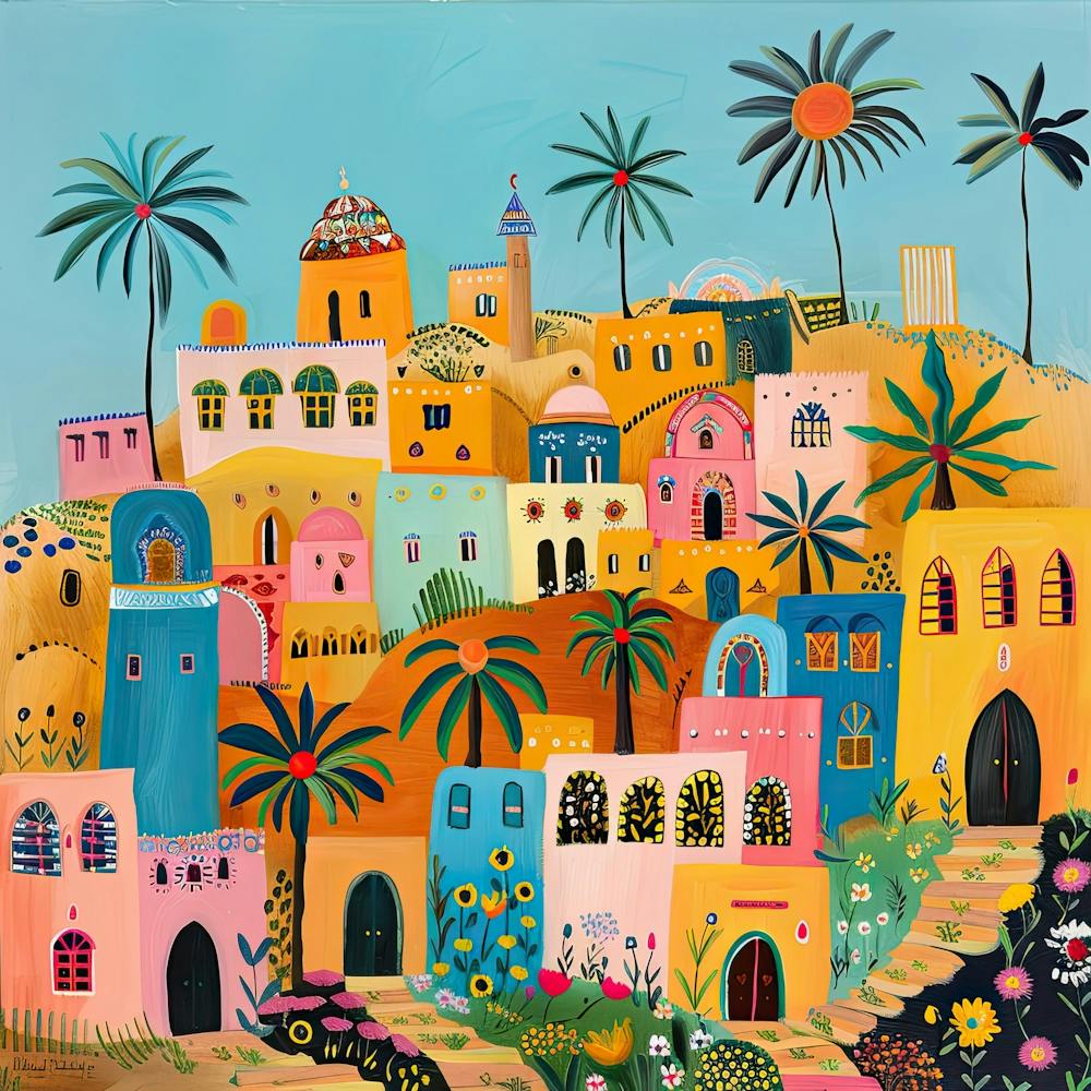 Kids Travel Illustration Yemen 2